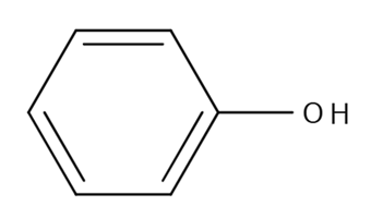 図 2 フェノール 構造式 (CAS 108-95-2)