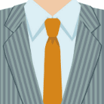 図1. ストライプ柄スーツのイメージ